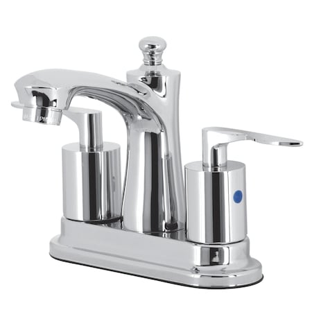 Kingston Brass FB7621SVL 4-Inch Centerset Bathroom Faucet with Retail Pop-Up, Polished Chrome FB7621SVL